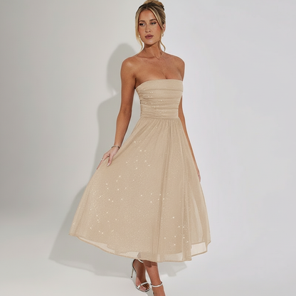 Champagne Sparkle Midi Dress 1