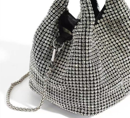 Dazzle Crystal Bucket Bag