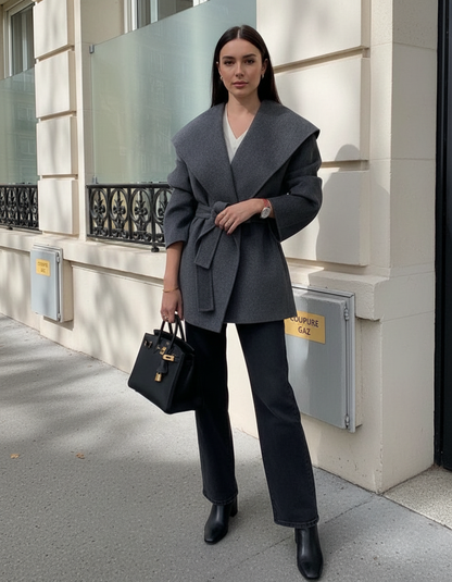 Grey Tweed Jacket Model 2